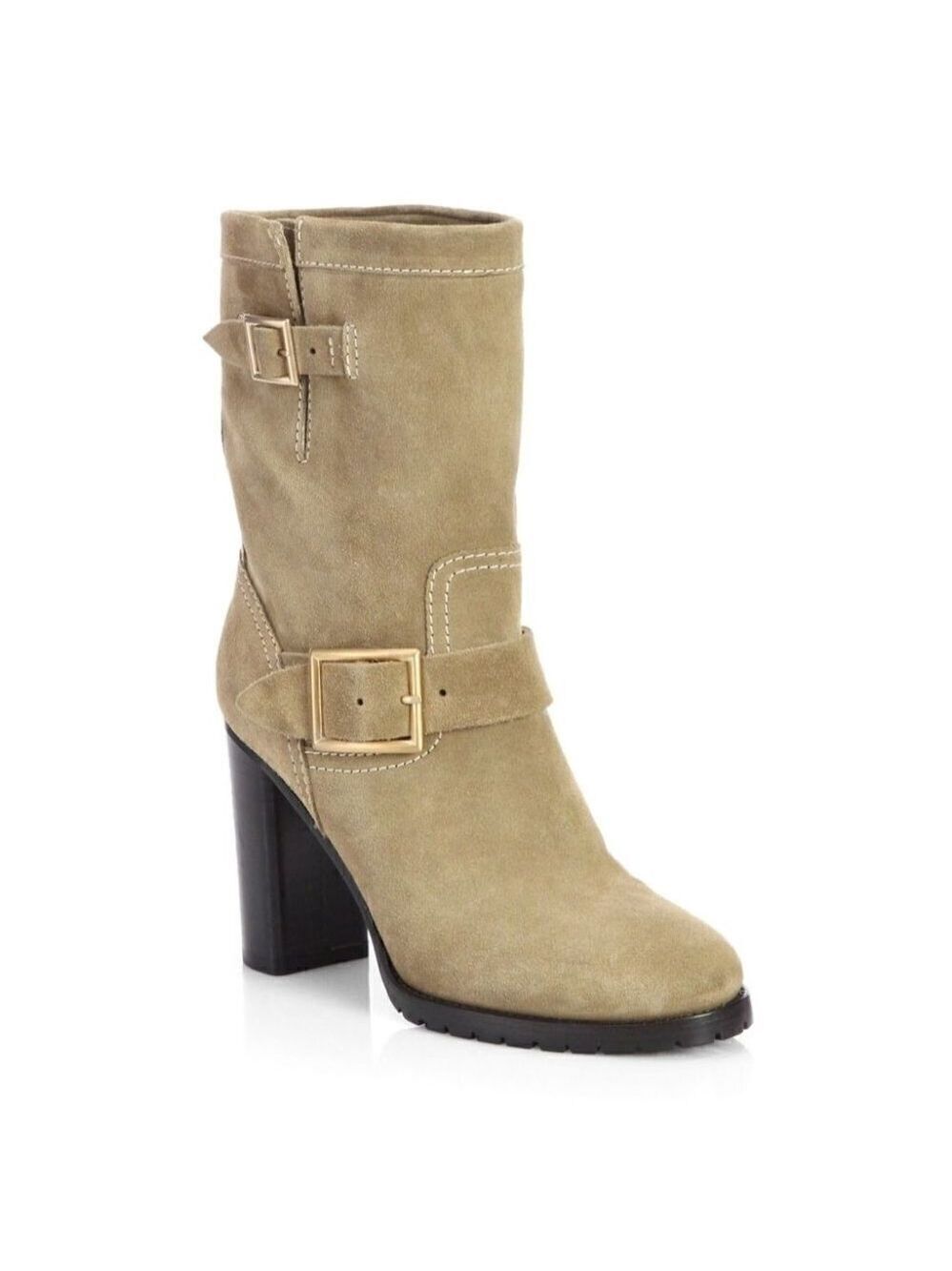 JIMMY Choo | Dart Suede Biker Buckle Bootie